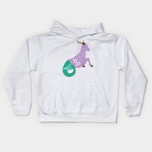 Capricorn 2 (Light Purple) Kids Hoodie